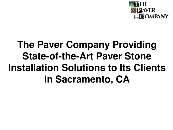 the paver company providing state