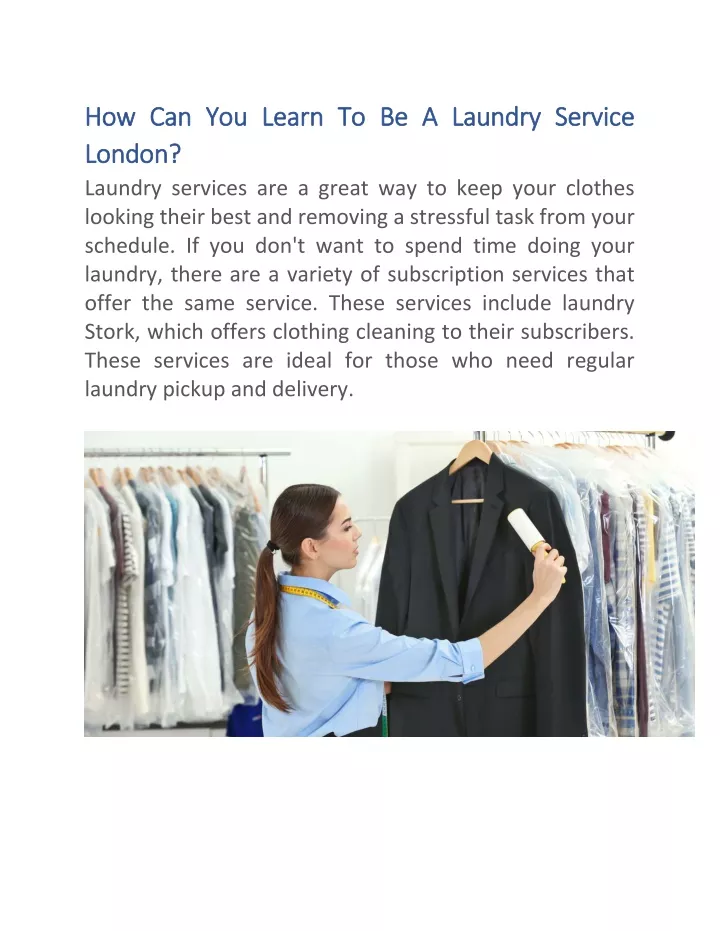 how can you learn to be a laundry service