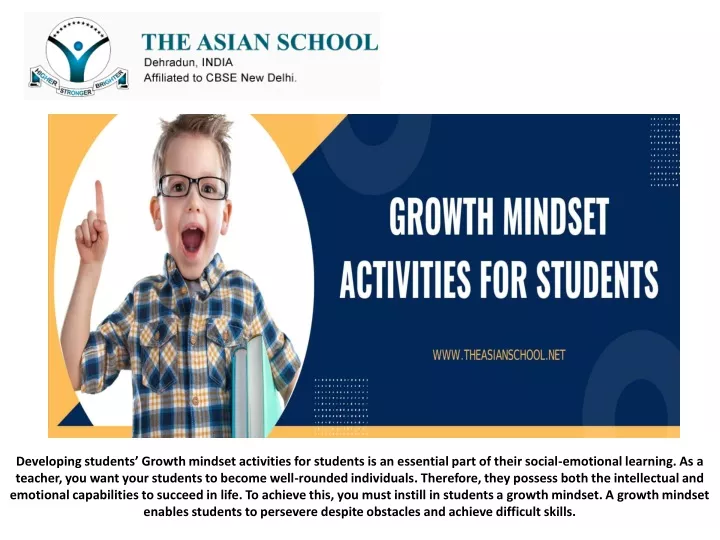developing students growth mindset activities
