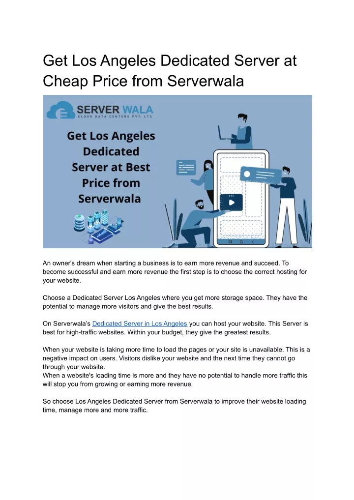 get los angeles dedicated server at cheap price