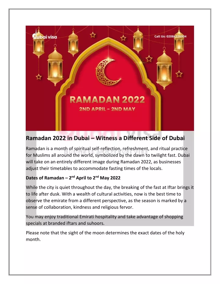 ramadan 2022 in dubai witness a different side