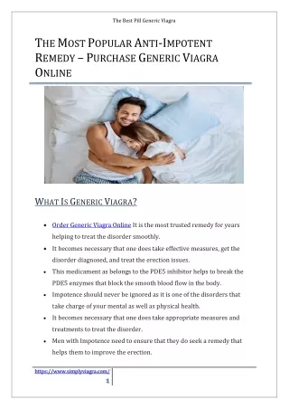 the best pill generic viagra