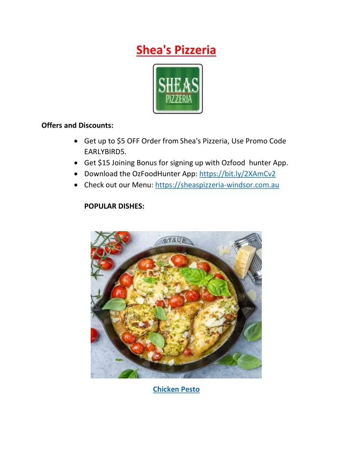 shea s pizzeria