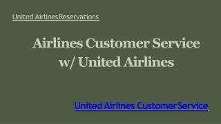 United Airlines Customer Service