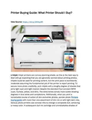 printer buying guide what printer should