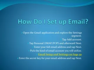 how do i set up email