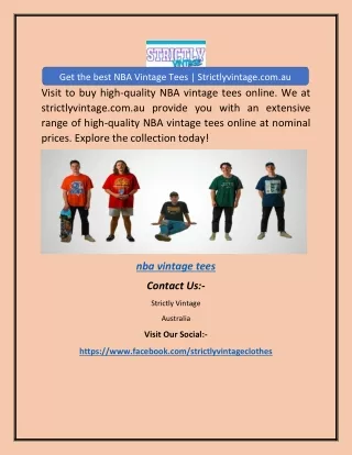 Get the best NBA Vintage Tees | Strictlyvintage.com.au