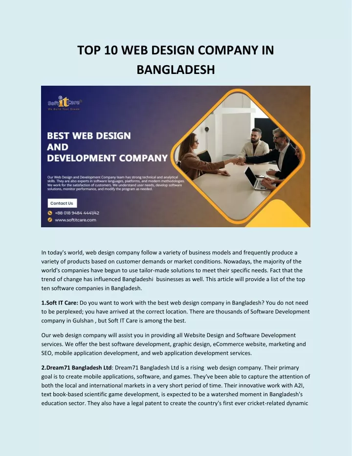 top 10 web design company in bangladesh