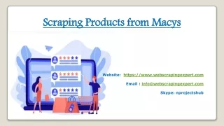 scraping products from macys