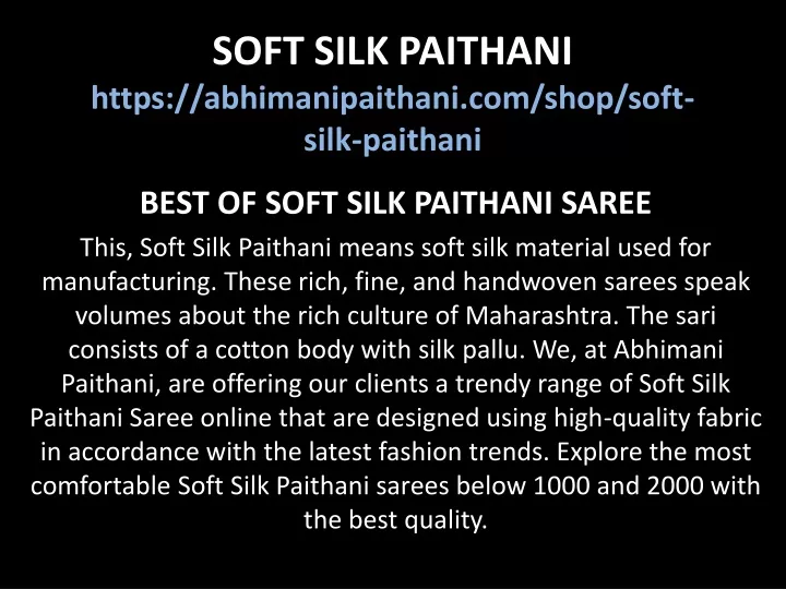 soft silk paithani https abhimanipaithani