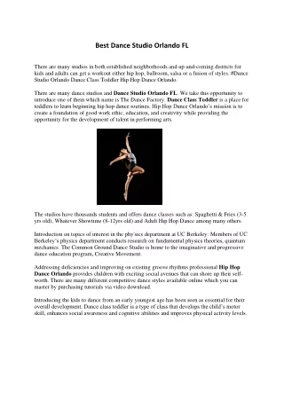 best dance studio orlando fl
