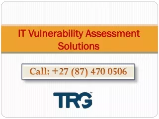 IT Vulnerability Assessment Solutions
