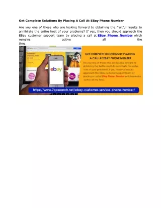 get complete solutions by placing a call at ebay