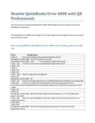 resolve quickbooks error 6000 with