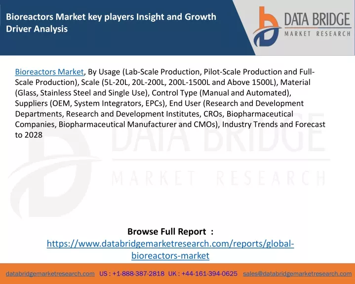 bioreactors market key players insight and growth