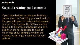 Steps to creating good content