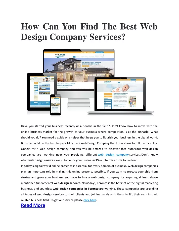 how can you find the best web design company