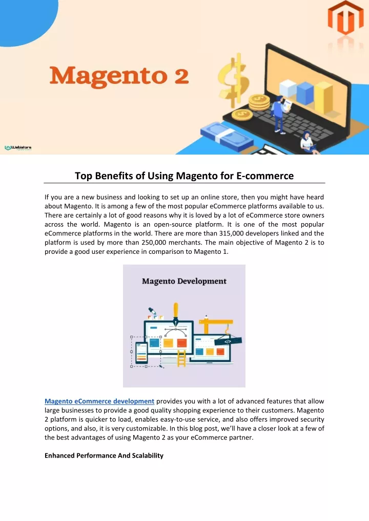 top benefits of using magento for e commerce