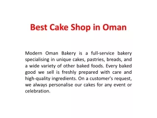 best cake shop in oman