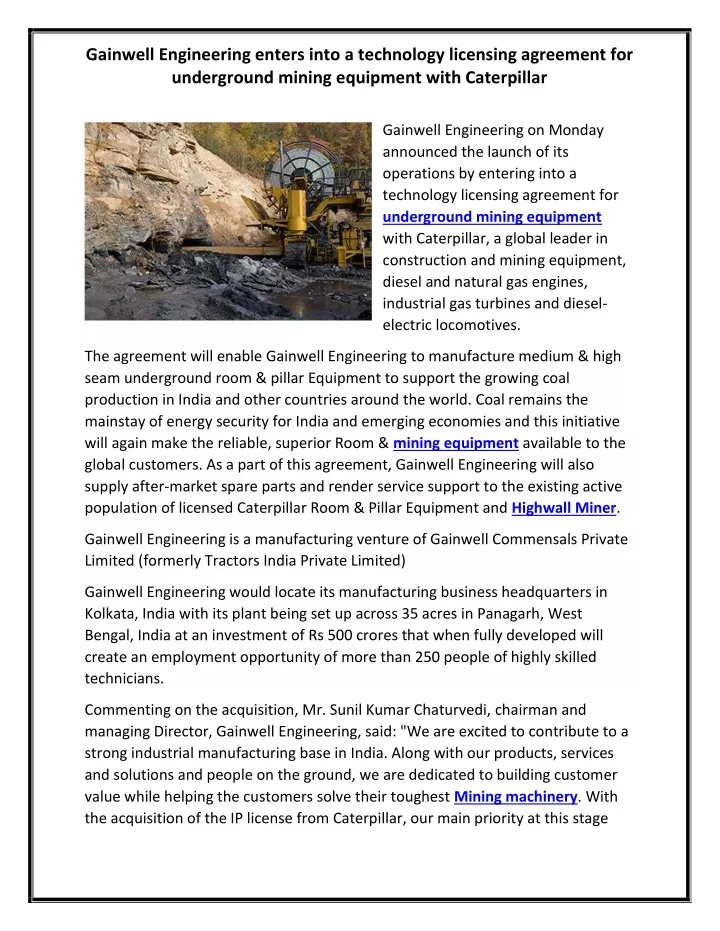 gainwell engineering enters into a technology