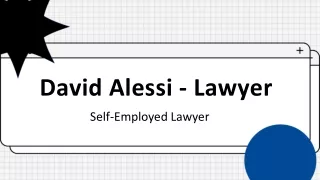 David Alessi - Lawyer - A Very Optimistic Person