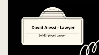 David Alessi - Lawyer - An Excellent Strategist