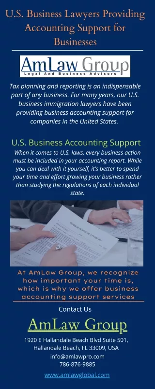 Accounting Support for New Companies