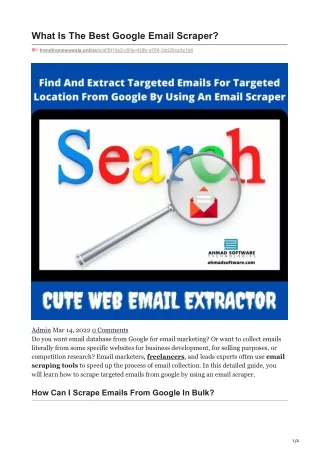 what is the best google email scraper