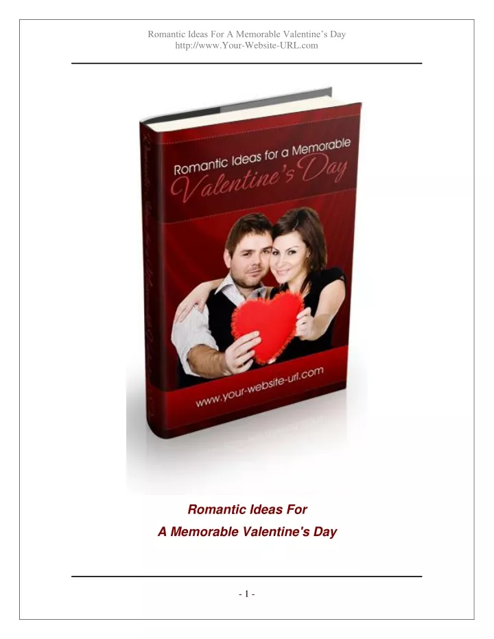 r omantic ideas for a memorable valentine