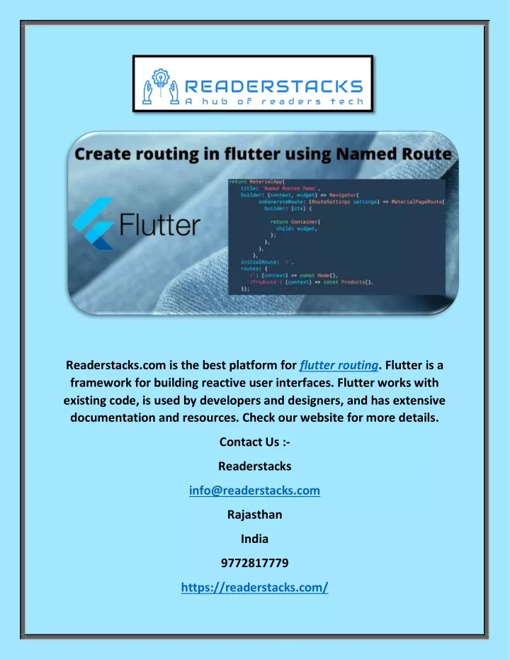readerstacks com is the best platform for flutter