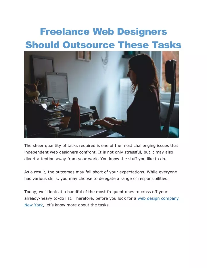 freelance web designers should outsource these