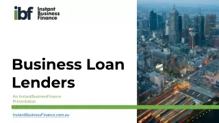 Business Loan Lenders