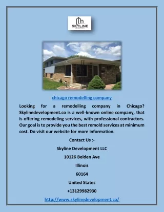 Chicago Remodelling Company | Skylinedevelopment.co