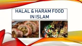Halal And Haram Food In Islam