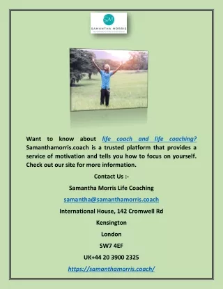 Life Coach And Life Coaching | Samanthamorris.coach