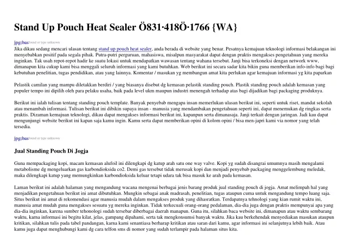 stand up pouch heat sealer 831 418 1766 wa