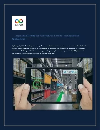Augmented Reality For Warehouses: Benefits  And Industrial Applications