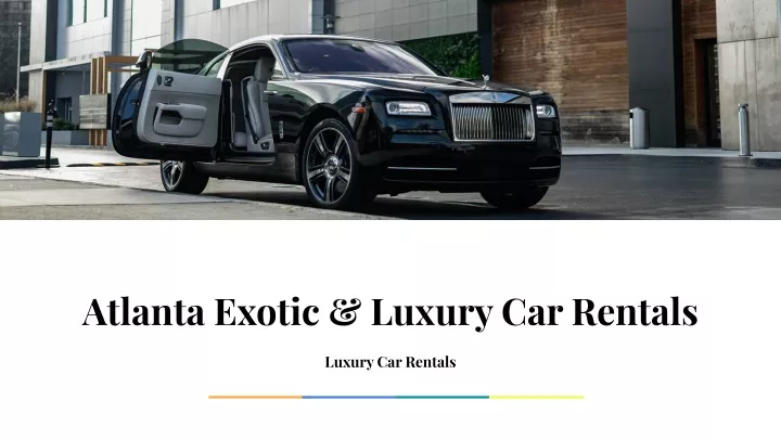 atlanta exotic luxury car rentals