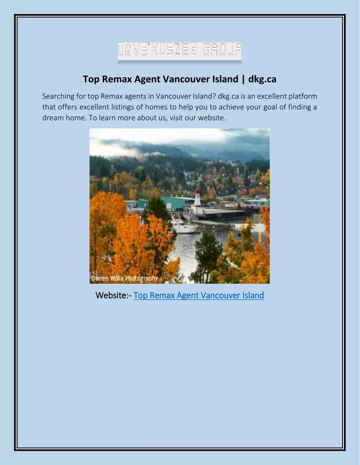 top remax agent vancouver island dkg ca