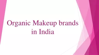 Organic Makeup brands in India