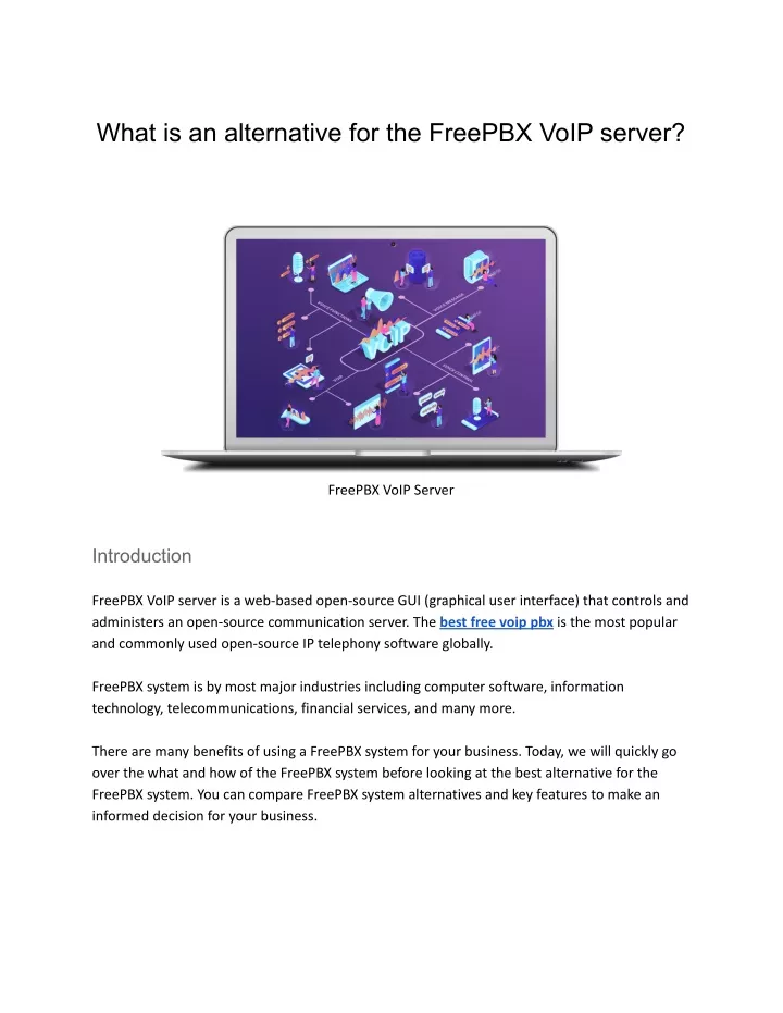 what is an alternative for the freepbx voip server