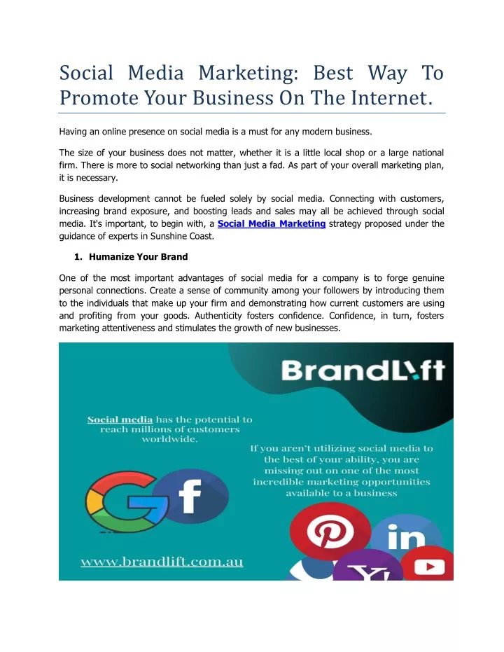 social media marketing best way to promote your