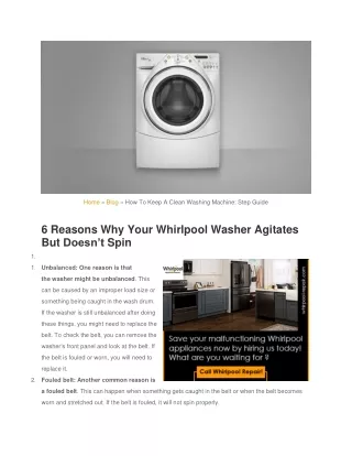 How To Keep A Clean Washing Machine Step Guide