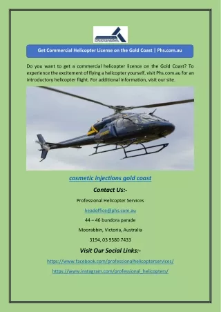 Get Commercial Helicopter License on the Gold Coast | Phs.com.au