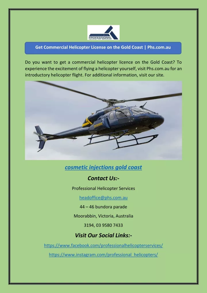 get commercial helicopter license on the gold