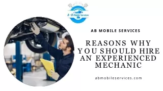 Reasons Why You Should Hire An Experienced Mechanic In Texas | AB Mobile Service