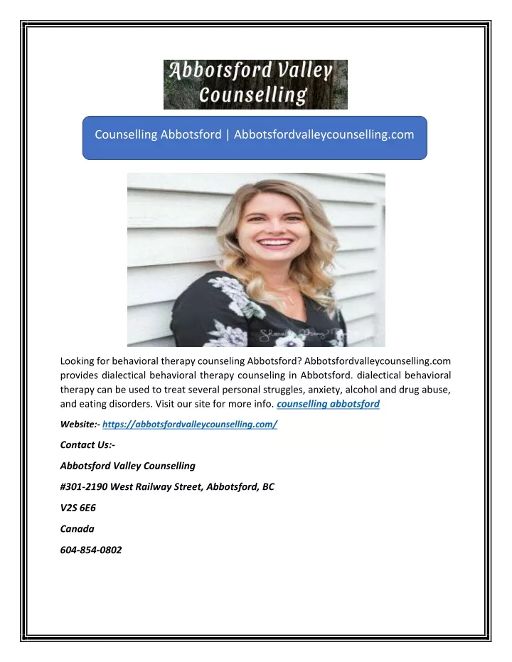 counselling abbotsford