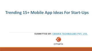 Trending 15  Mobile App Ideas For Start-Ups