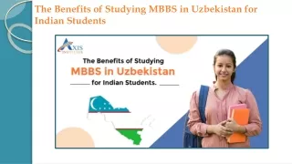 The Benefits of Studying MBBS in Uzbekistan | MBBS Abroad