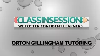 orton gillingham tutoring